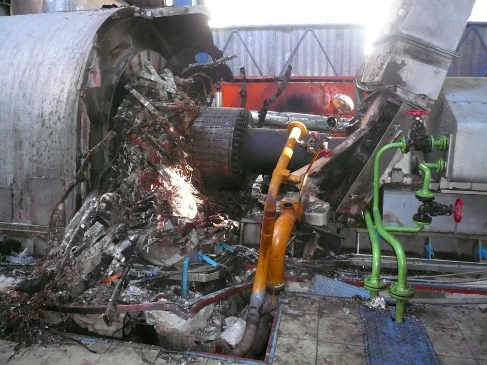 A turbine generator failure in Iran (not our project but and amazing failure)